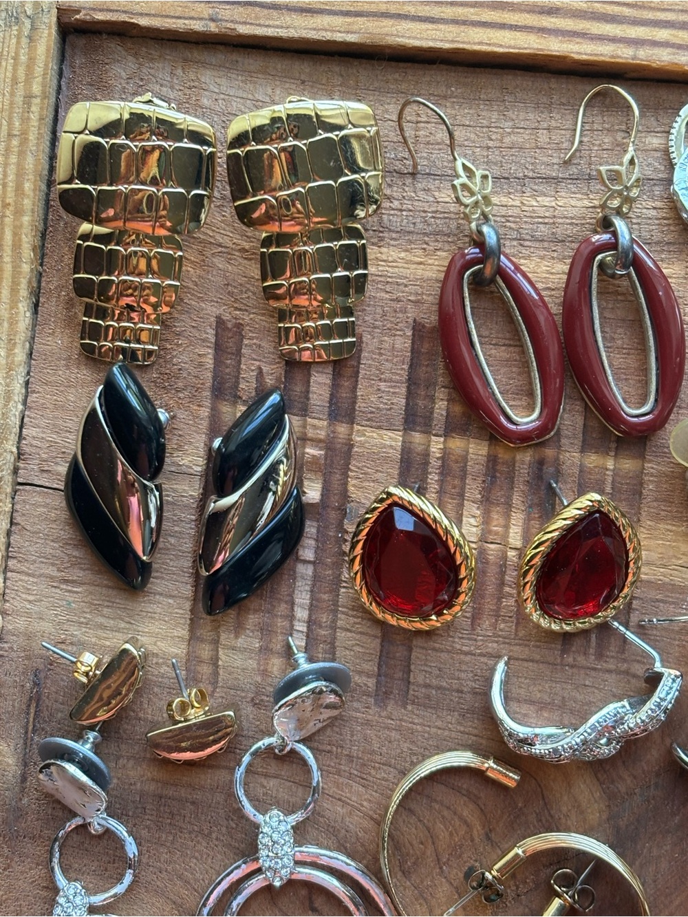 Large Lot Vintage Designer Earrings Pierced - Picture 8 of 15